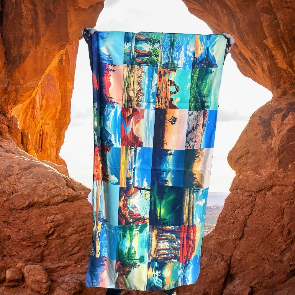 Adventure Towel Beach Size L with Pouch- Explore image 1