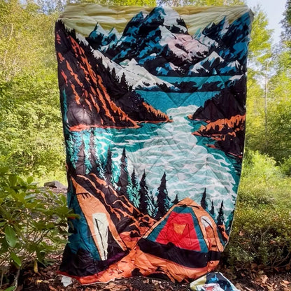Reversible Packable Blanket + Poncho- Campout image 1
