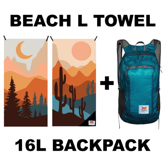 Beach L Towel + 16L Backpack Bundle (Save $10)