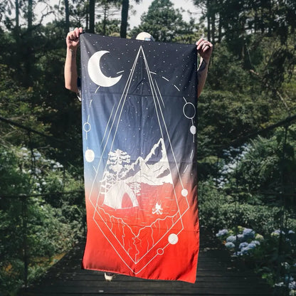 Adventure Towel Beach Size L with Pouch- Fire image 1