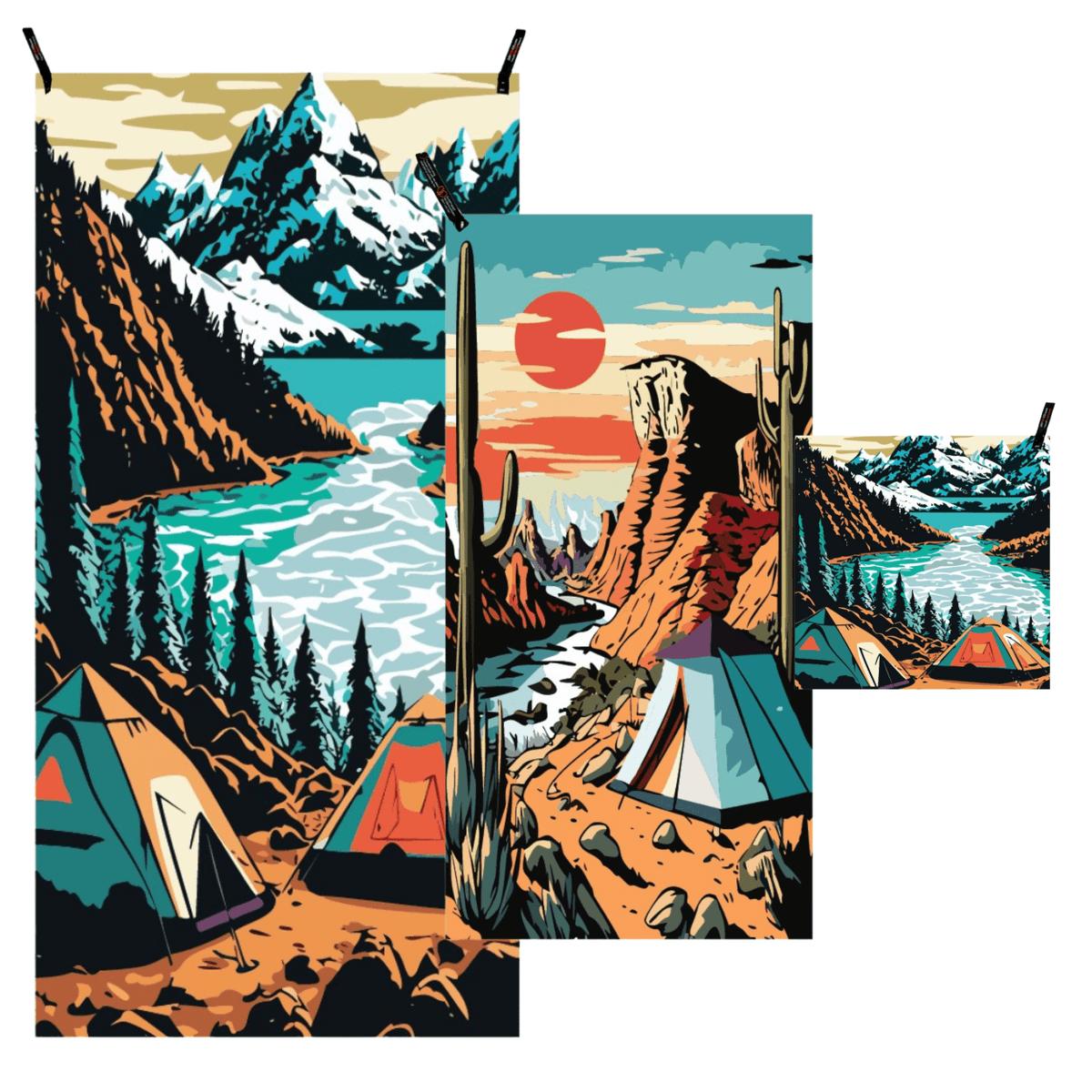 Adventure Towel Travel Set SML- Campout image 0