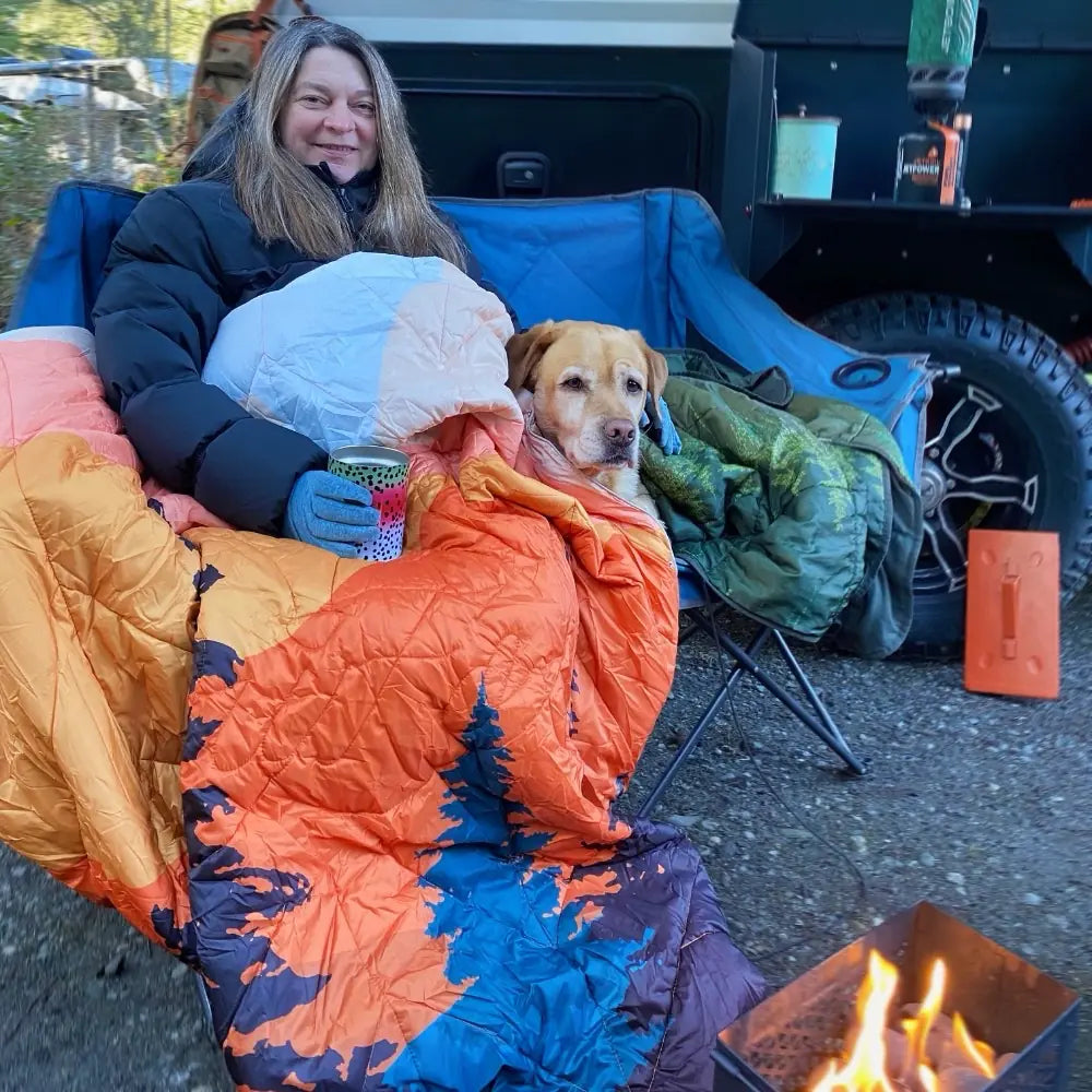 Reversible Packable Blanket + Poncho- Nature image 3