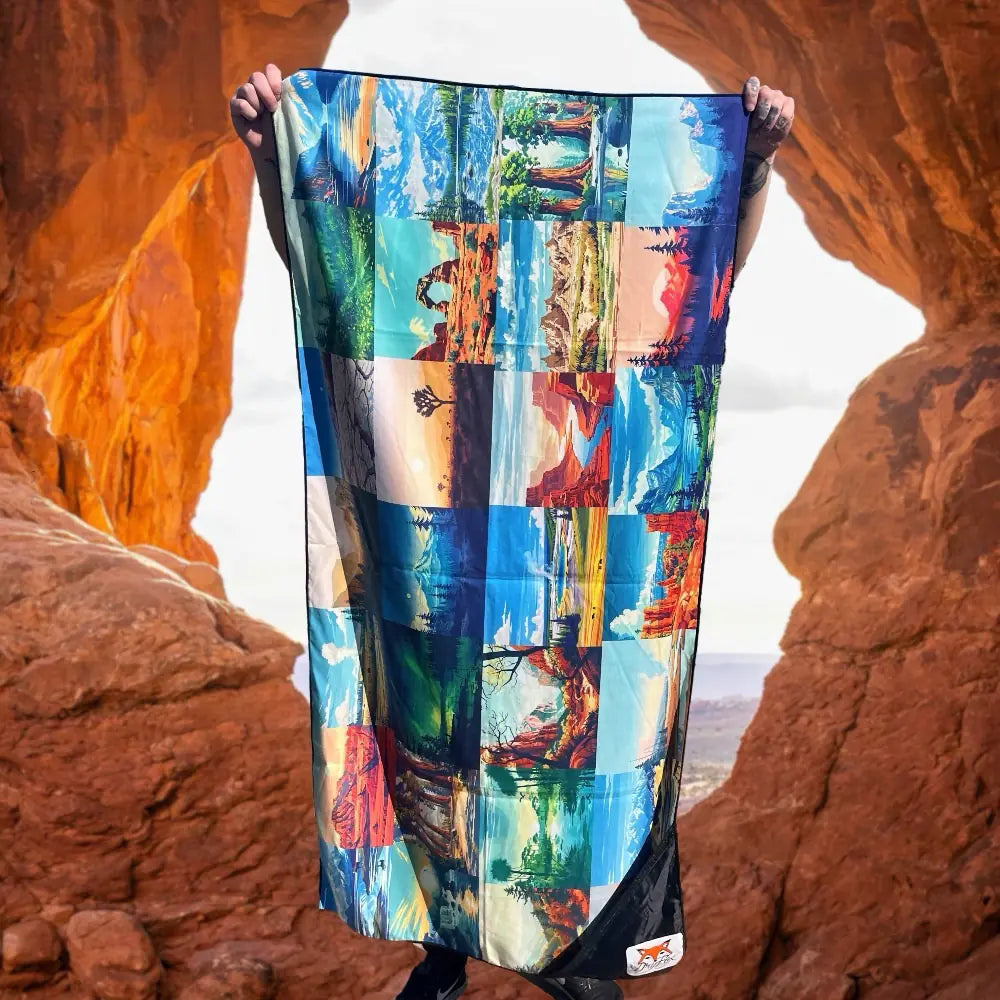 Adventure Towel Beach Size L with Pouch- Explore image 2
