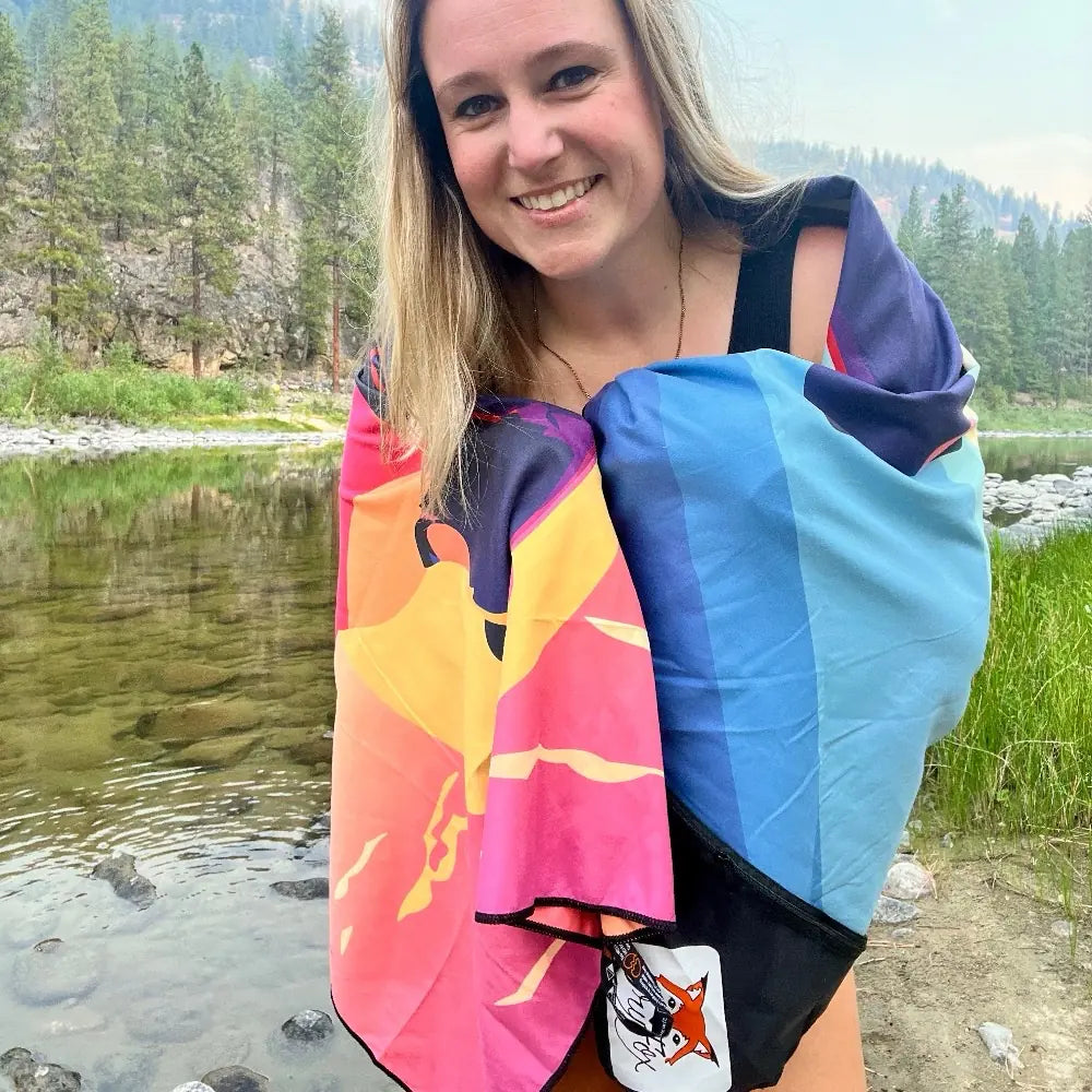 Adventure Towel Beach Size L with Pouch- Reflect image 3