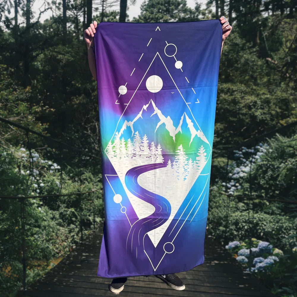 Adventure Towel Beach Size L with Pouch- Wind image 1