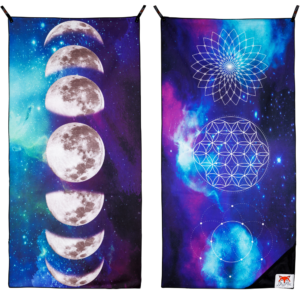 dryfoxco adventure towel travel towel l beach size cosmic lightweight compact quick-dry
