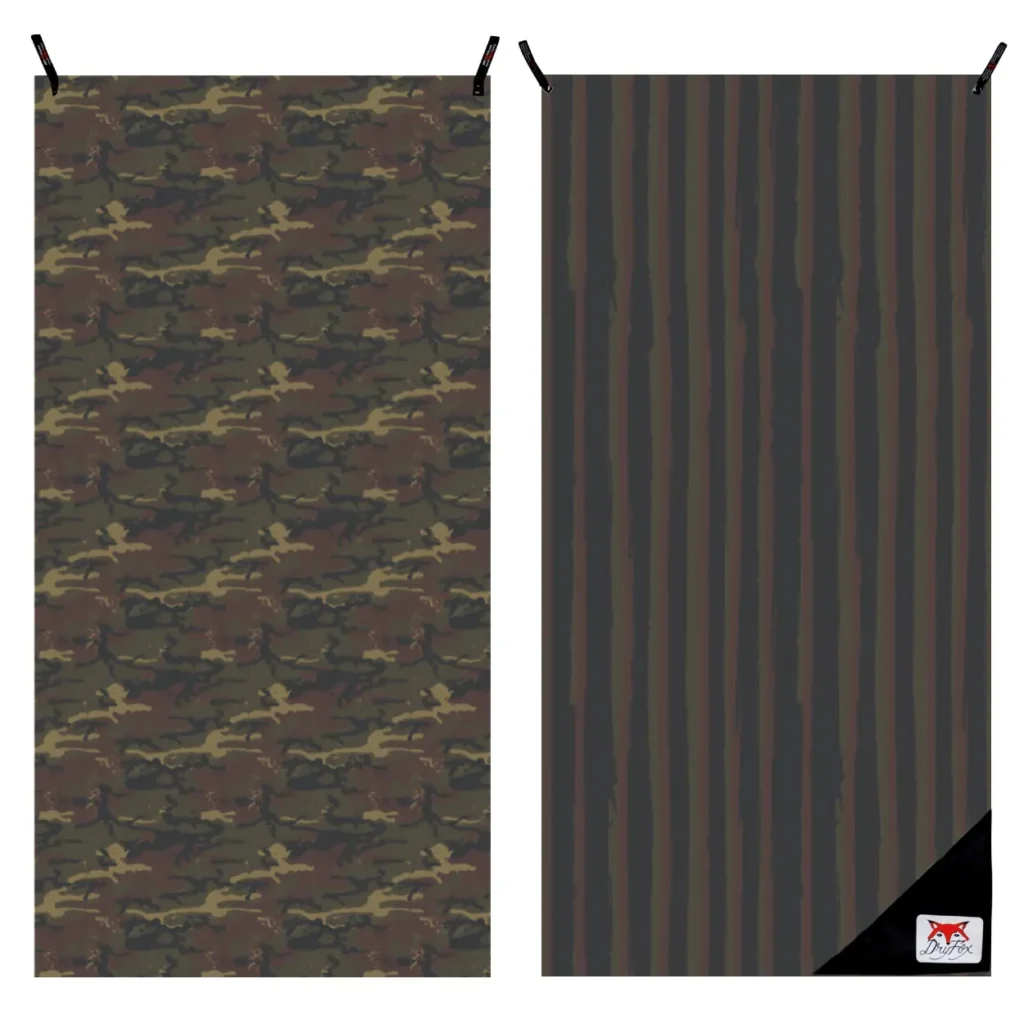 CAMO TOWEL BEACH DRYFOX SANDFREE QUICKDRY STRIPES