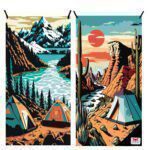 dryfoxco campout adventure towel L beach size travel towel lightweight