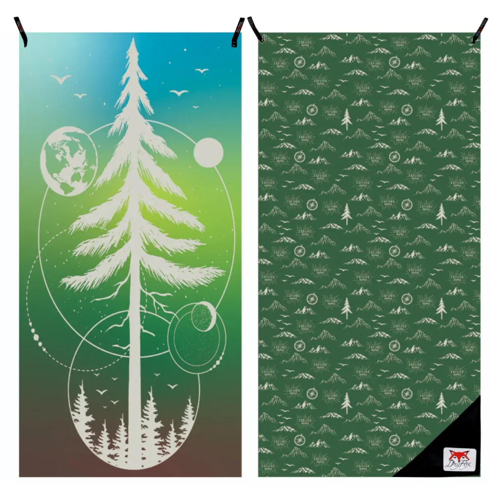 dryfoxco adventure towel earth pnw forest beach l