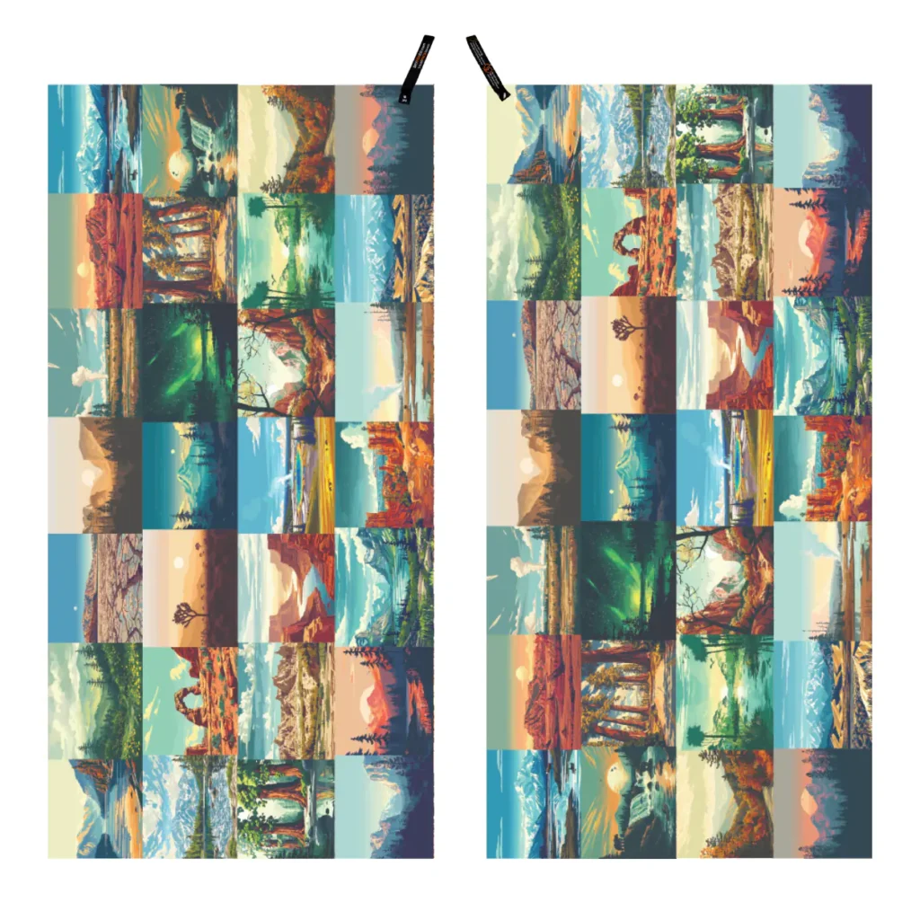 dryfoxco adventure towel explore national parks pack m