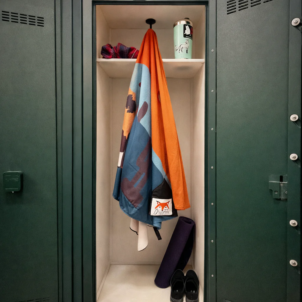 Compact towel packed small for winter travel