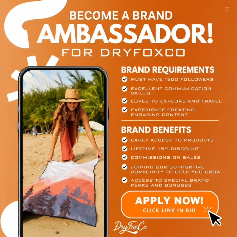 dryfoxco ambassador program graphic